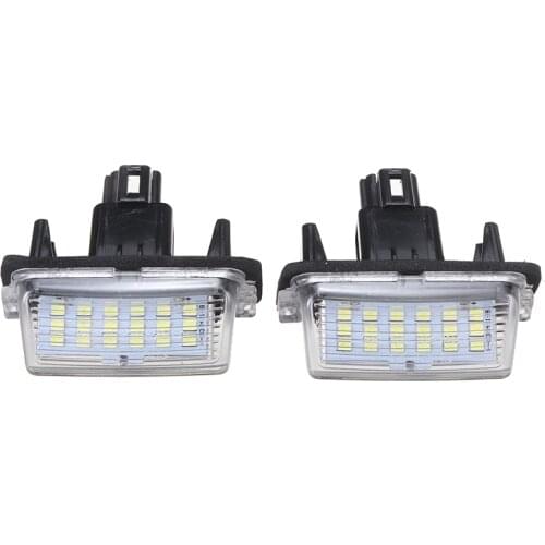 For Toyota Auris Proace Avensis Verso Yaris 2pcs 3W Car Auto White 18 SMD LED Licence Number Plate Light Accessories