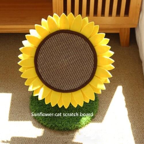 Cat Climbing Frame Round Pet Cat Grabbing Board Sisal Sunflower Cat Grabbing Platform Simulation Pet Toy