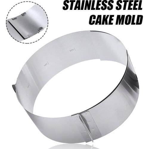 6-12'' Round Telescopic Mousse Cake Ring Stainless Steel Cheese Cake Dessert Baking Ring Mold Tools Kitchen Bakeware Ring