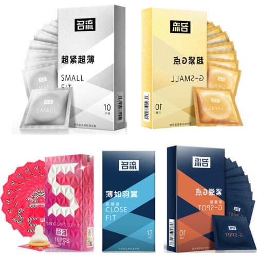 PERSONAGE 10pcs Small Size Tight Ribed Spikes Condoms Long Delayed Pleasure Condones Latex Penis Sleeve Safe Lubricantion Toys