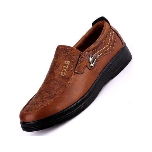 New Trademark Size 38-48 Upscale Men Casual Shoes Fashion Leather Shoes for Men Spring Autumn MenS Flat Shoes Driving Sneakers