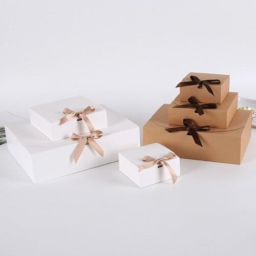 Wedding Birthday Christmas Gift Box 10pcs Event & Party Supplies Packaging White/Kraft/Black Hnadmade Candy Chocolate Box