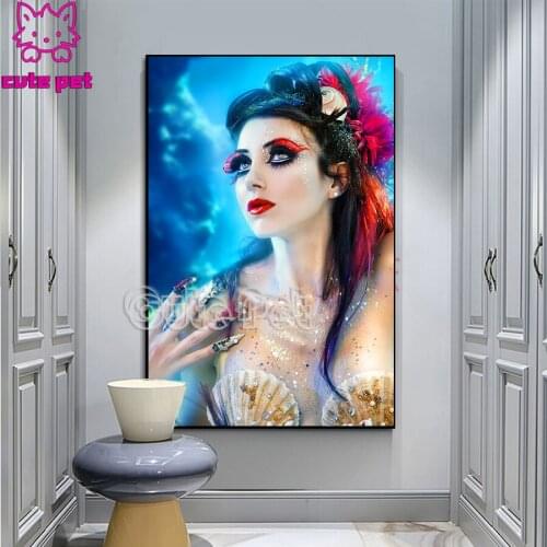 New 5D Crystal Round Diamond Painting Fantasy beautiful woman DIY Diamond Painting Embroidery Home Decor Diamond Mosaic Gift
