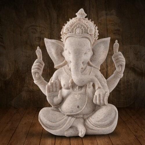 Sandstone Indian Ganesha Buddhism Supplies Resin Crafts Buddha Statue Home Decoration Decoration Creative Holiday Gifts
