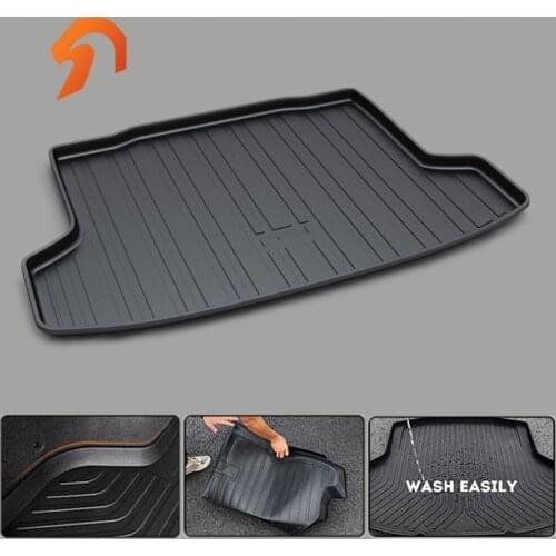 FIT FOR KIA RIO 2011-2017 BOOT LINER REAR TRUNK CARGO MAT FLOOR TRAY CARPET MUD COVER PROTECTOR 3D car-styling carpet rugs