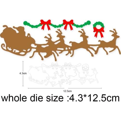 Craft dies Christmas Santa Sleigh metal cutting dies cut die Scrapbooking dies craft paper knife mould blade punch stencils dies