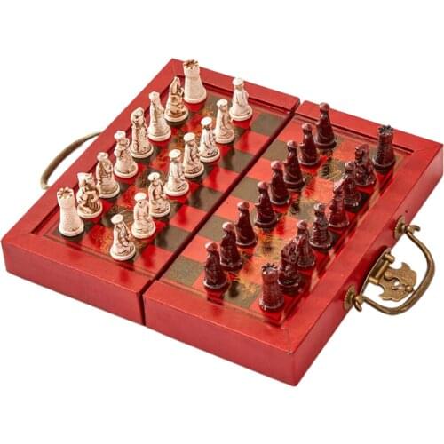 Folding Tournament 13" Chess Set Chess Pawn Family Entertainment Tabletop Board Game Travel Toys