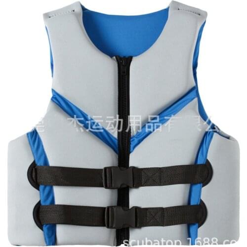 Adult Life Vest Jacket Neoprene Swimming Boating Ski Surfing Survival Drifting Life Vest with Whistle Water Sports Man Jacket