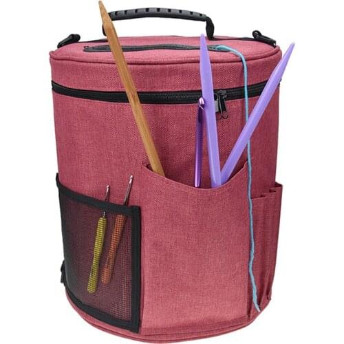 Portable Knitting Bag Crochet Organizer Bag Yarn Tote Bag Easy To Carry Crocheting&Knitting Organizer Case For Women Mom
