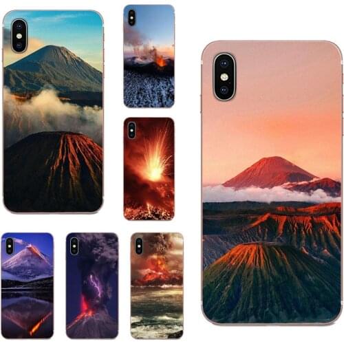 Wonders Nature Volcano Fashion Design Skin Thin Pc Cell Case For Samsung Galaxy S9 S10 S20 Plus Ultra S6 S7 S8 Edge Plus