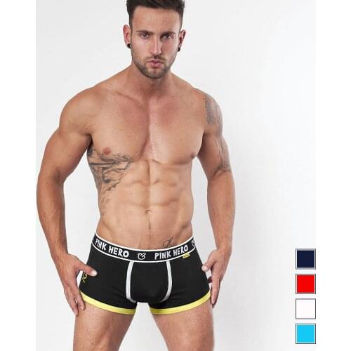 Shorts Men Underwear Soft Boxers Cotton Boxer Men Solid Boxer Shorts Plus Size Sexy Mens Underwear Gay Penis Pouch