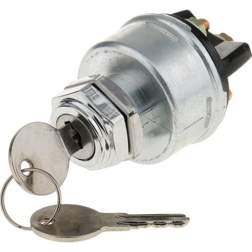 12 Volt Forklift Tractor Universal 3 Position Ignition Starter Keys Switch