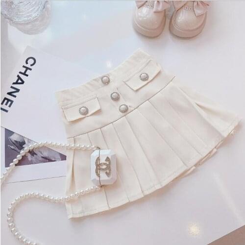 2021 Korean style girls draped skirt autumn fashion girls skirt 4-9t B686