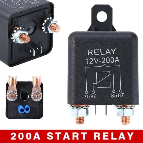1pc Car Truck Motor Automotive High Current Relay 12V 200A Continuous Type Automotive Relay Parts