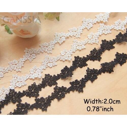 1yrd/lot Width:2.0cm Elegant rose design trims for DIY Water soluble polyester lace Garment embellishment accessories(ss-545)
