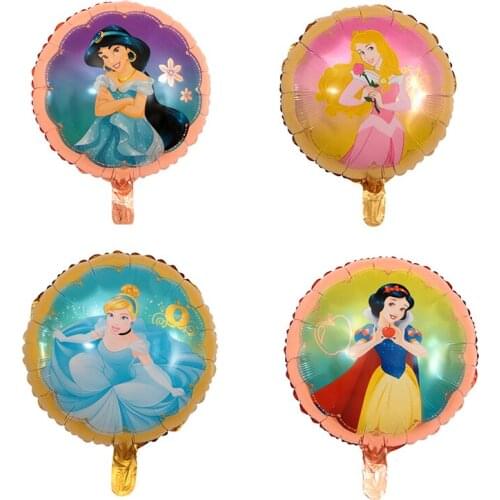 18inch Round Aluminum Film Balloon Disney Snow White Sleeping Beauty Foil Balloon Girl Birthday Party Wedding Decoration Balloon