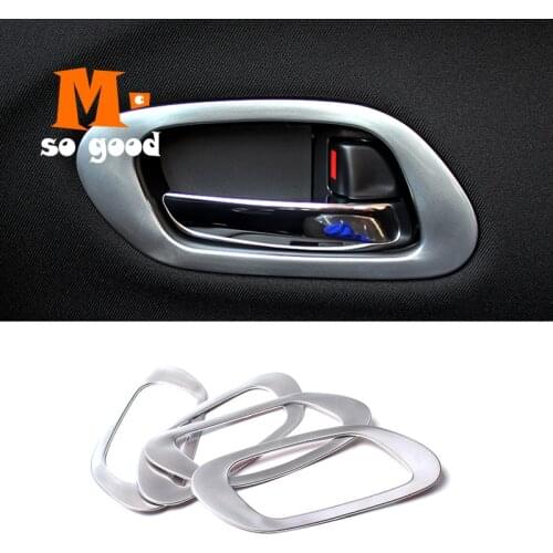 2018 ABS Matte Interior Door Handle Bowl Frame Garnish Cover Trim Accessories 2014 Car Styling 4pcs for Honda Vezel HR-V HRV