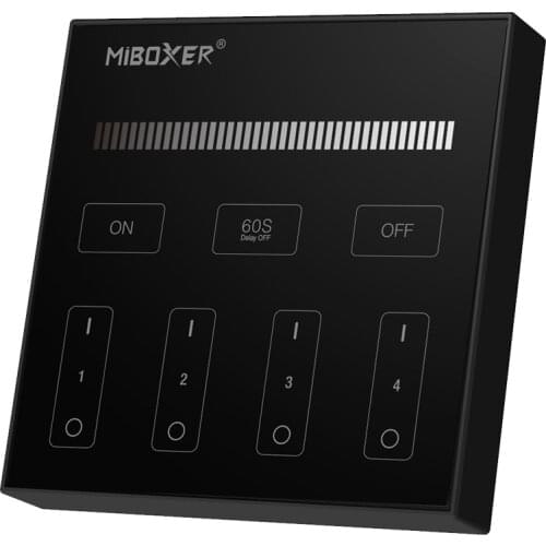 Mi.Light B1 4-Zone Brightness Dimmer Smart Touch Panel Remote Controller Wall Mount 2.4G Wireless Powerd by 3V (2*AAA Battery)