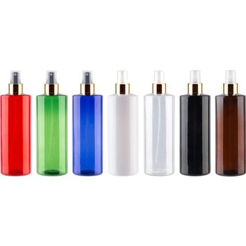 500ml Empty Spray Pump Plastic Containers For Skin Care Personal Care PET Cosmetics Bottle With Gold Aluminium Sprayer Perfume