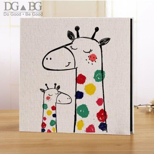 Large Photo Album Glue Free Waterproof Self-Adhesive Family Linen Cover Hand Made DIY Albums 5X7 6X8 8X10 Stockbook Memory Book