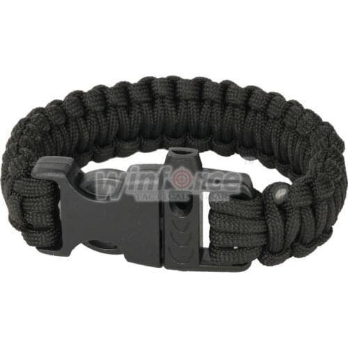 WINFORCE Tavtical Gear/WB-09 3 Colors Paracord Parachute Cord Emergency Survival Bracelet Rope with Whistle Buckle/Three Colors