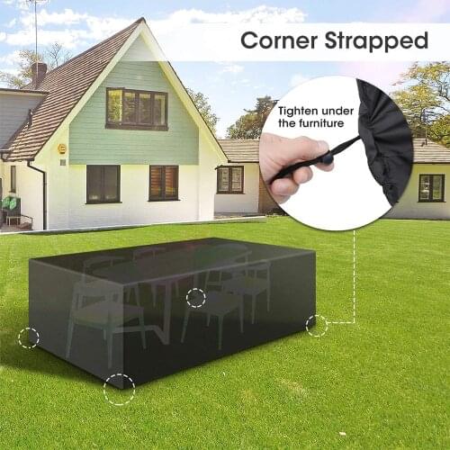 Patio Garden Furniture Cover Jacuzzi Outdoor Dust Waterproof Cover Anti-UV Protective Covering Rain Snow Sofa Table Chair Covers