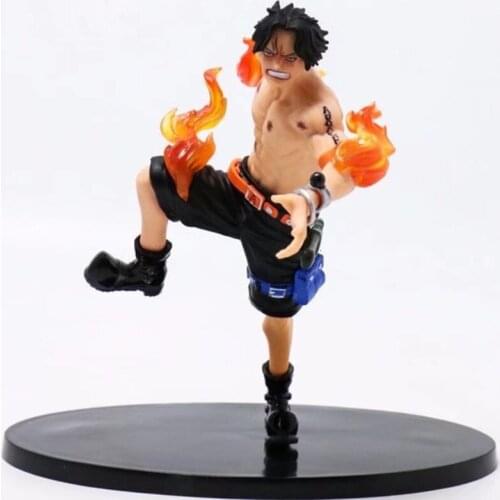 Exquisite Quality One Piece Portgas D Ace Battle 14cm Pvc Fire Punch Anime Action Figure Model Collection Desktop Decoration