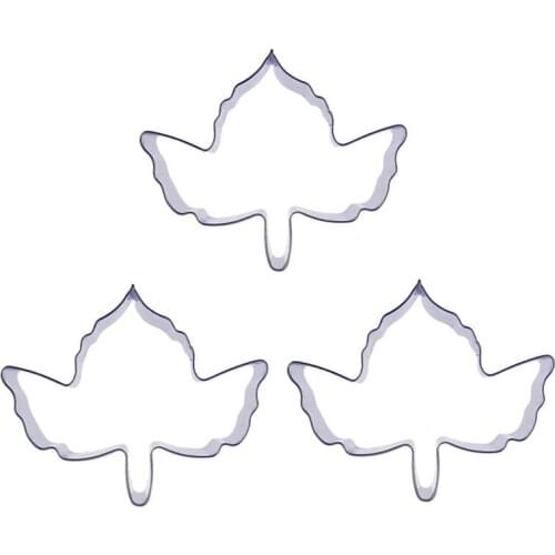 Leaves shape 3 piece cookie cutting molds, baking tools, cake decorating soft candy tools