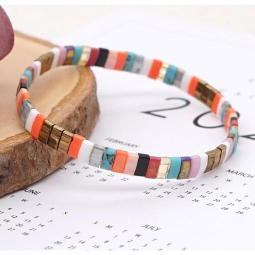 Go2Boho Boho Summer Miyuki Bracelet Real Japan Tila Glass Beads Bracelets For Women Handmade Friends Gift Pulseras Jewellery