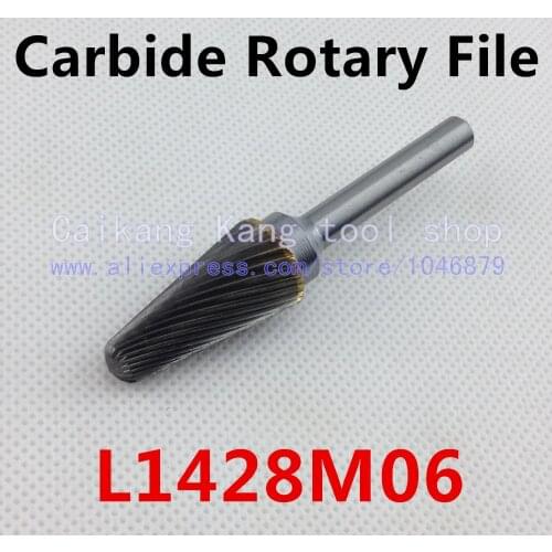 Head 14mm,Taper with round top,carbide rotary burrs, rotary burrs, deburring with rasp, carbide burrs, carbide grinding.L1428M06