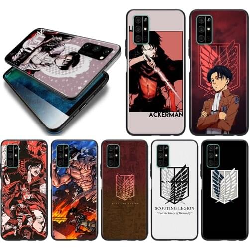 Silicone Cover Anime Japanese attack on Titan For Honor 9 9S 9A 9C 9X 9N 9i V9 10 10i 10X X10 Lite Pro Shockproof Phone Case