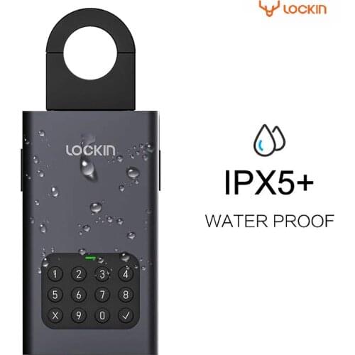 Lockin Tuya Smart Key Storage Lock Box BT Wireless Password Key Safe Alloy BOX IPX5 Waterproof Remote Control Safe Box Door Key