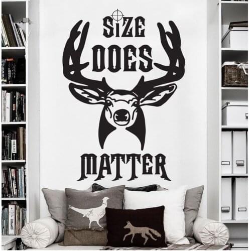 High Quality New Elk Deer Matter Hunting Antler Buck Wall Decal Sticker Vinyl Hunter Wall Sticker Art Mural Gift Kids Room WY-30