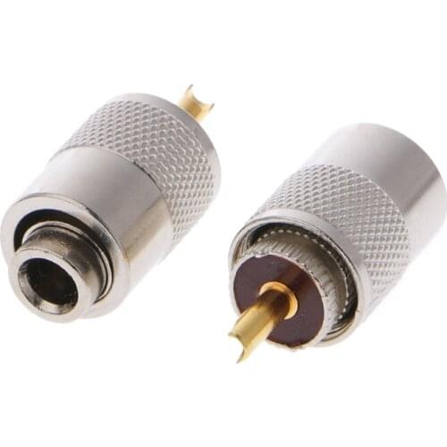 10 Pcs UHF PL-259 Male Solder RF Connector Plugs For RG8X Coaxial Coax Cable