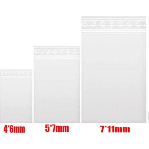 100 Small Clear Bags Plastic Baggies Baggy Grip Self Seal Resealable Resealable Mini Plastic Bag 4*6mm 5*7mm 7*11mm Plastic Ba