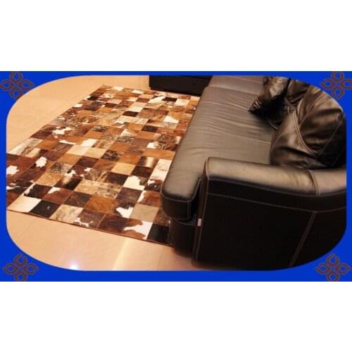 2018 free shipping 100% natural genuine cowhide indoor grass carpet