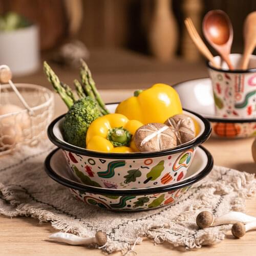 2021Kitchen Porcelain Dinner Plate Salad Plate Rice Bowl Hand-painted Round Bowl for Pasta Salad Porcelain Rice Bowl Dinnerware