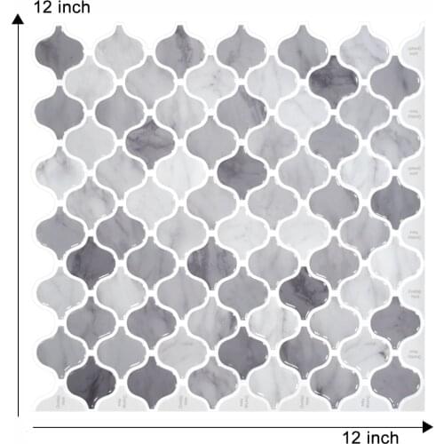 Large Size 12*12"3D Self Adhesive Wall Tiles Mosaic Tile Backsplash Kitchen Peel and Stick Mosaic Art Wall Tiles Vinyl 3D Tile