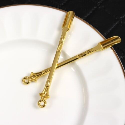 85mm Metal Mini Stainless Steel Spoon Use For Sniffer Snuff Powder Shovel Pendants Pipe Newly