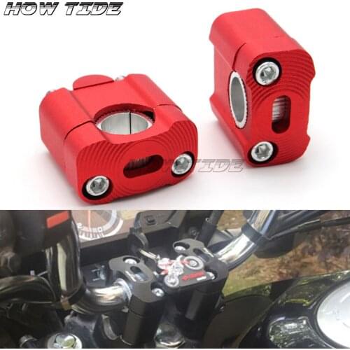 22-28MM Aluminum Motorcycle Pit Dirt Bike Handle Bar Mount Fat Bar Adapter Handlebar Mounts Riser Clamp 22MM 7/8" To 1 1/8 28MM