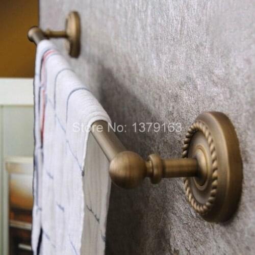 Antique Brass Bathroom Accessory Wall Mounted Single Towel Bar Towel Rail Rack Holder Bathroom Fitting aba085