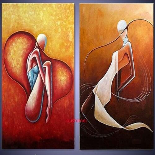 Free Shipping 100%HandPainted Abstract On Canvas Modern Woman Painting Art Home Decoration Wall Oil Painting OSM