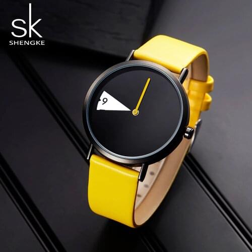 Shengke Top Brand SK Watch Women Watches Fashion Womens Watches Ladies Luxury Leather Waterproof Clock Relogio Masculino
