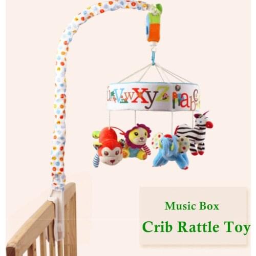 Infant Baby Toys 0-12 Months Soft Mobile Bed Bell Crib Toys For Babies Rotating Music Hanging Rattles Musical Educational Toys