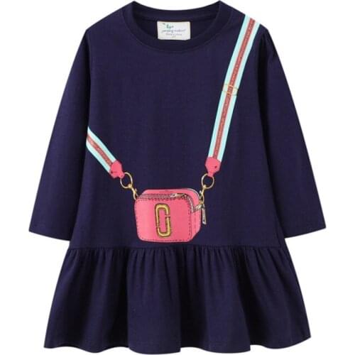 Baby Girls Princess Dress Kids Cartton Vestidos Cotton Dress Children Casual Wear Clothes Girls Long Sleeve Patchwork Dresses