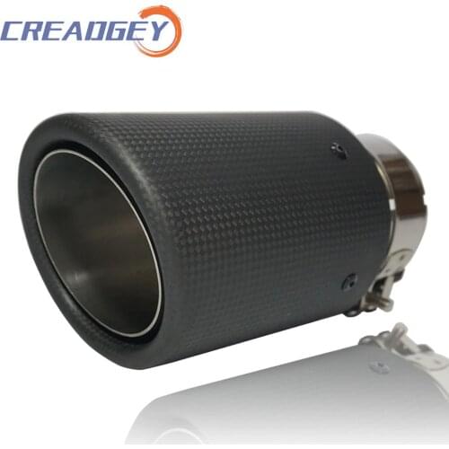For Ak Tail Pipe Mufflers Stainless Steel Matte 3k Carbon Fiber Car Exhaust System Muffler Tip Pipes End Tips Auto Accessories