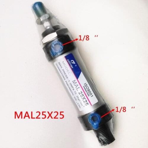 Double ActingPneumatic Air Cylinder MAL25X25 Bore 25mm Stroke 25mm