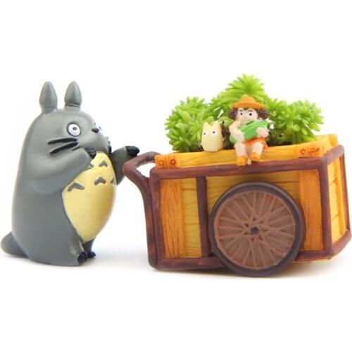 My Neighbor Totoro Kiki Kikis Delivery PVC Cat Action Figure Doll Mei Fairy Flowerpot Resin Plastic Model