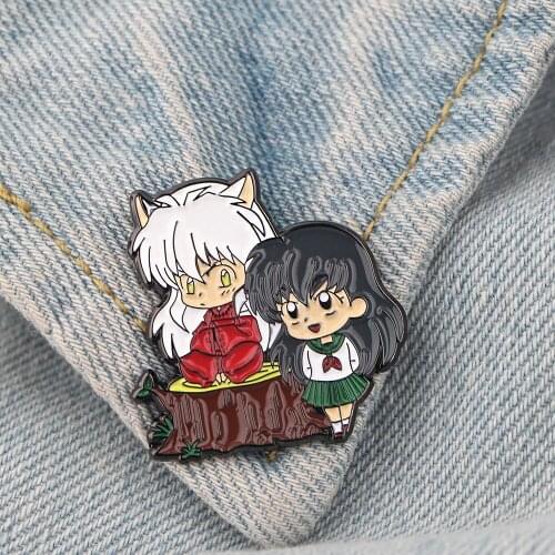 LT589 Cartoon Anime Couple Movie Enamel Pin Brooches on clothes Badge Bag Clothes Lapel Woman Men Jewelry Gift