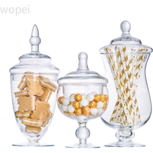 European pocket Glass Candy Jar storage sugar jar creative Hotel dessert table soft decoration sugar jar